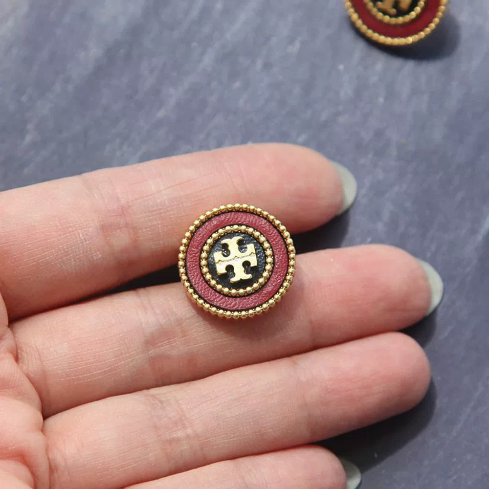 Tory Burch Vintage Gold Metal Chaos Stud Earrings